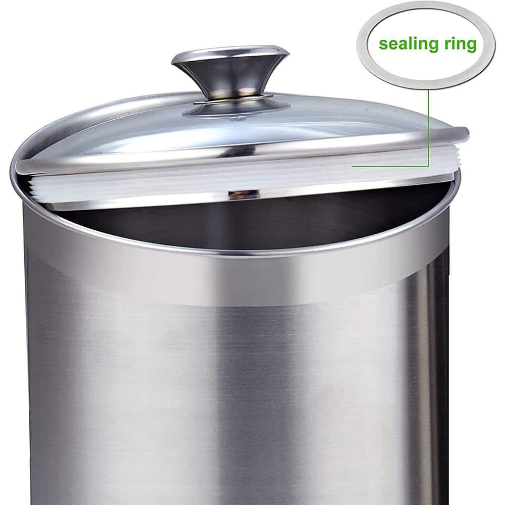 4-Pieces Stainless Steel Canister sets, 0.95 qt./1.6 qt./2.5 qt./3.5 qt. - Hercitys