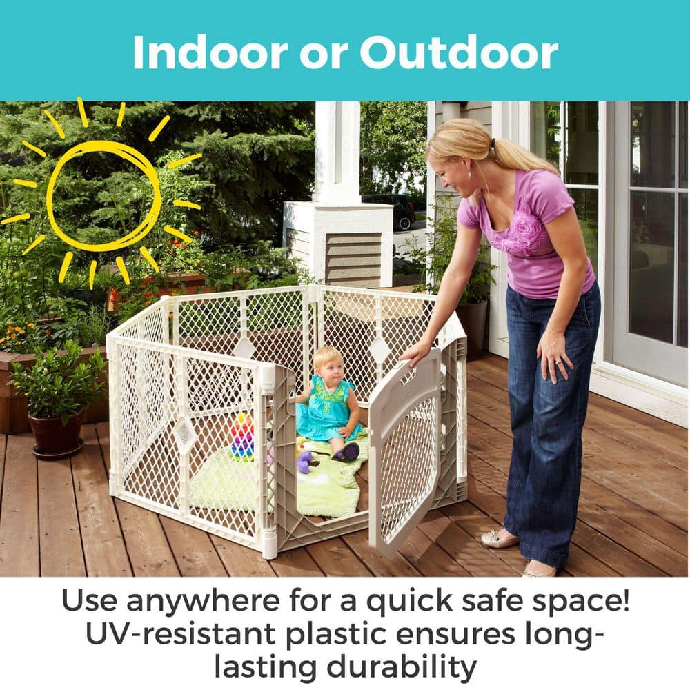 26 in. Superyard Ultimate 6-Panel Baby Play Yard - Hercitys