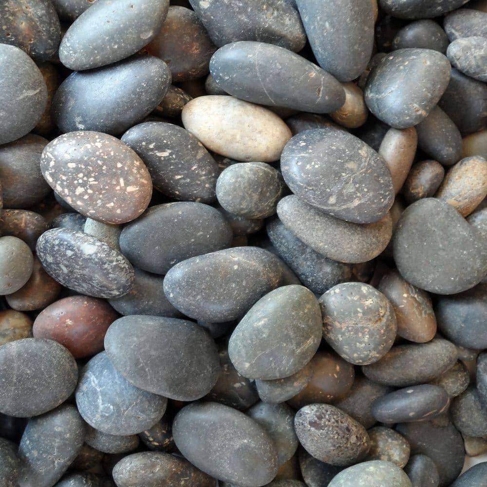 0.25 cu. ft. 20 lbs. 5/8 in. to 7/8 in. Mixed Mexican Beach Pebble - Hercitys