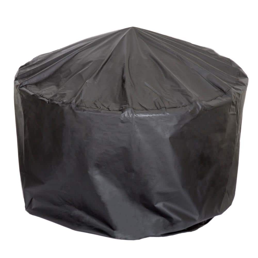 32 in. Steel Round Fire Pit with Spark Screen and Log Poker - Hercitys