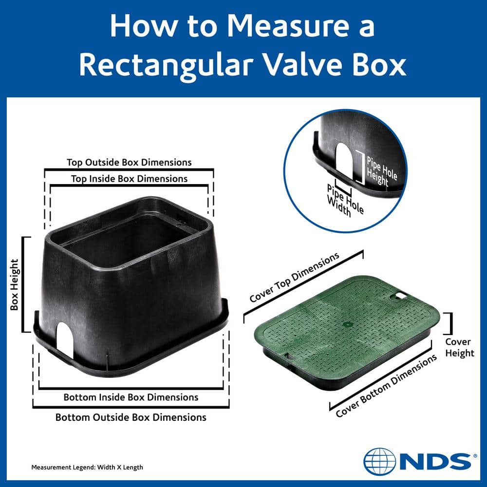 13 in. X 20 in. Jumbo Rectangular Pro-Spec Series Valve Box & Cover, 12 in. Height, Green Box, Green ICV Cover - Hercitys