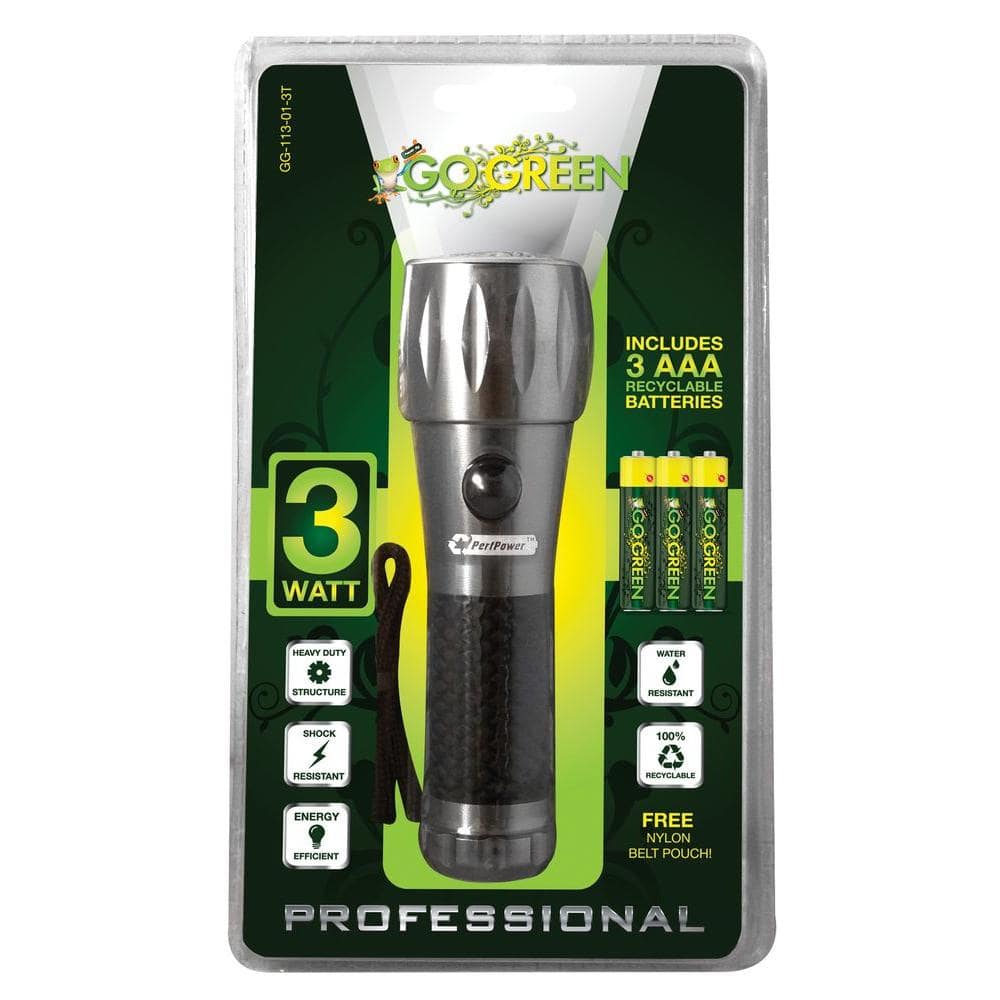 3-Watt Tactical Flashlight with Belt Pouch - Hercitys