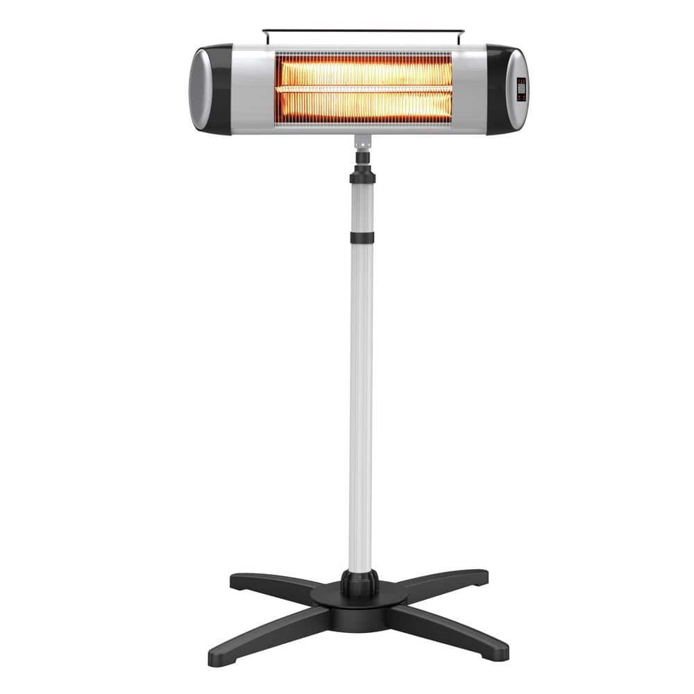 1500-Watt 7.87 in. Electric White Compact Infrared Space Heater with Remote Control - Hercitys