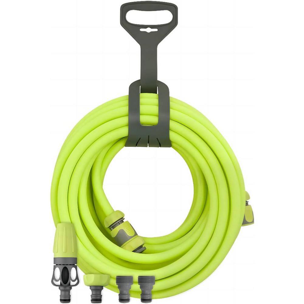 1/2 in. x 50 ft. Garden Hose Kit with Quick Connect Attachments, Heavy-Duty, Lightweight, ZillaGreen - Hercitys