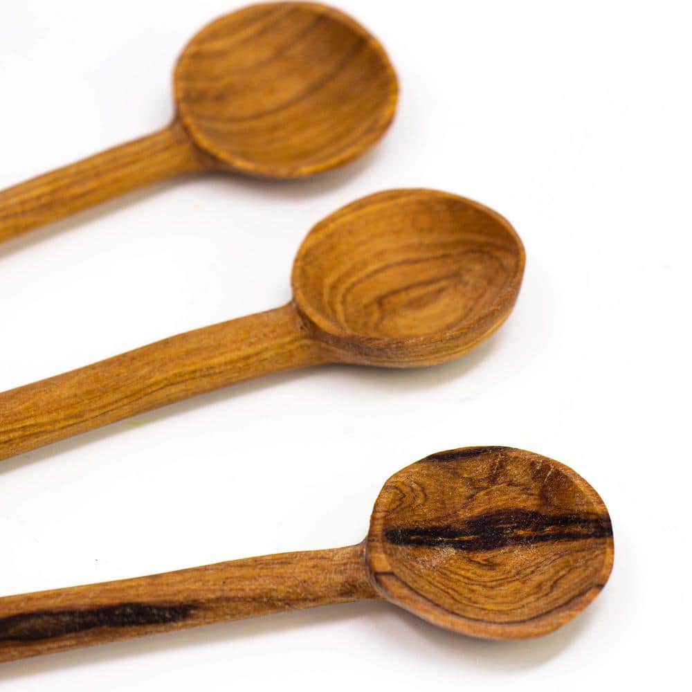 3-Pieces Simple Batik Olive Wood Spoon Set - Hercitys