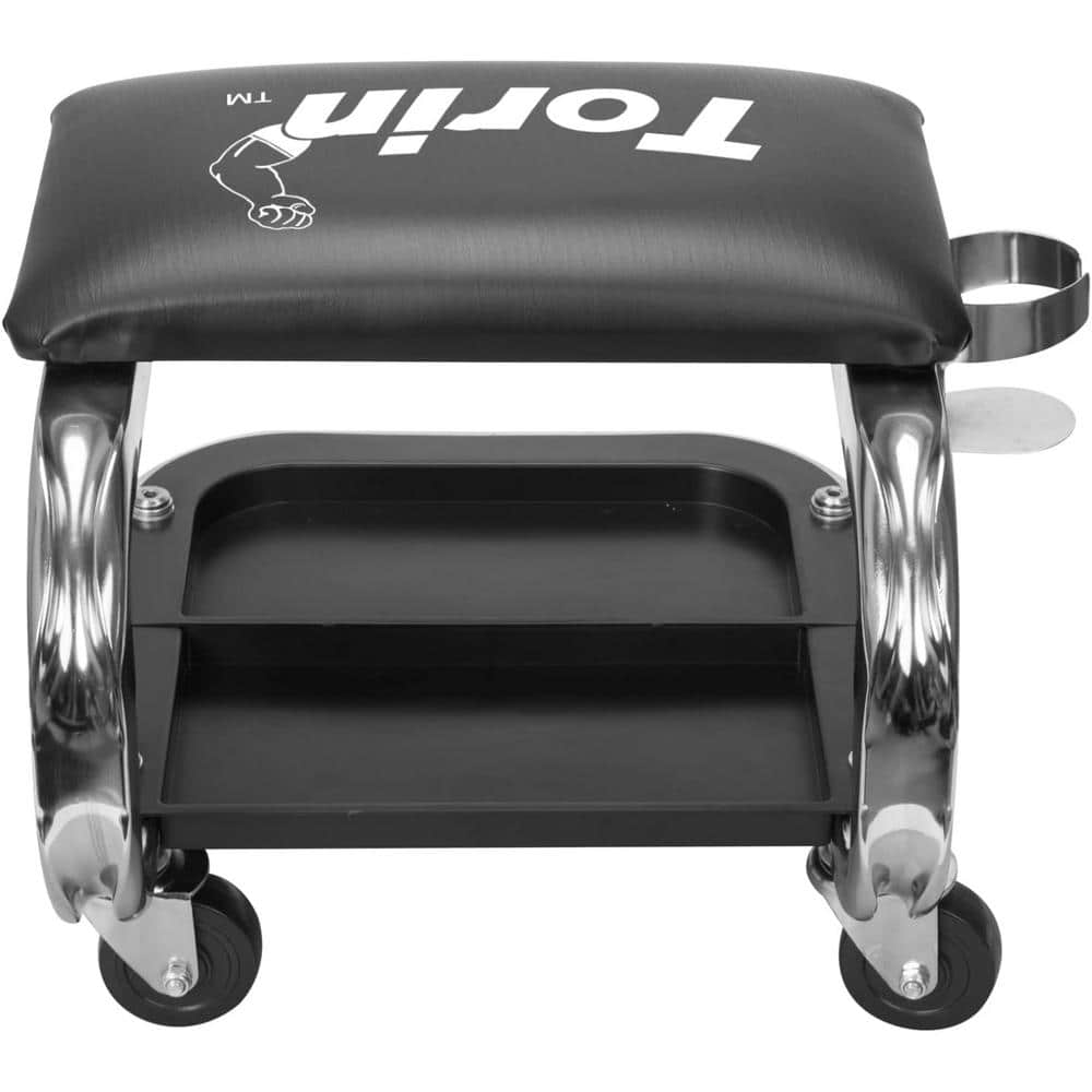 400 lbs. 15.8 in. Rolling Mechanic Creeper Seat with Tool Tray and Cup Holder - Hercitys