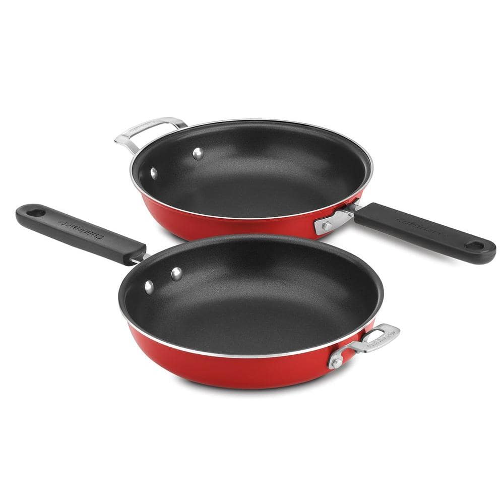 2-Piece Aluminum Nonstick Frittata Pan Set in Red Specialty Sets - Hercitys