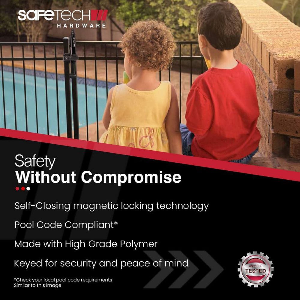 10 in. Child Safety Magnetic Pool Gate Latch - Hercitys