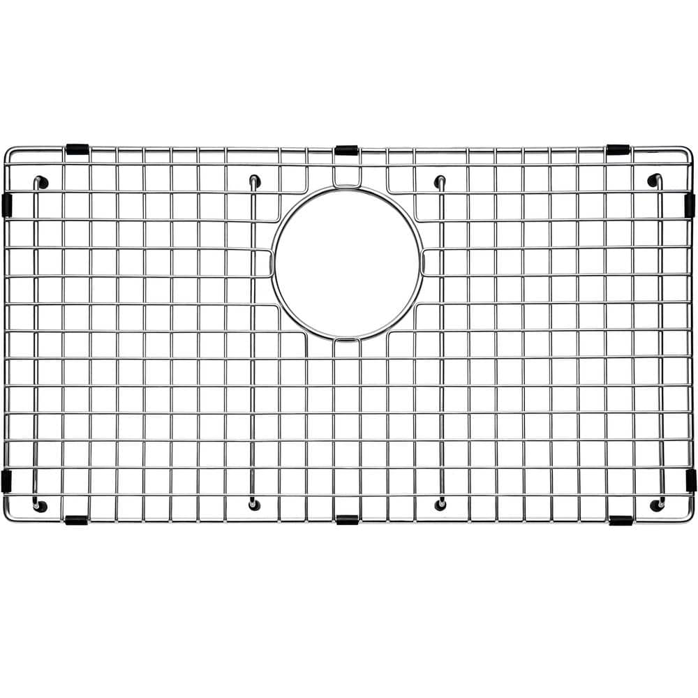 24.17 in. x 13.11 in. Rear Drain Heavy-Duty Stainless Steel Sink Grid - Hercitys