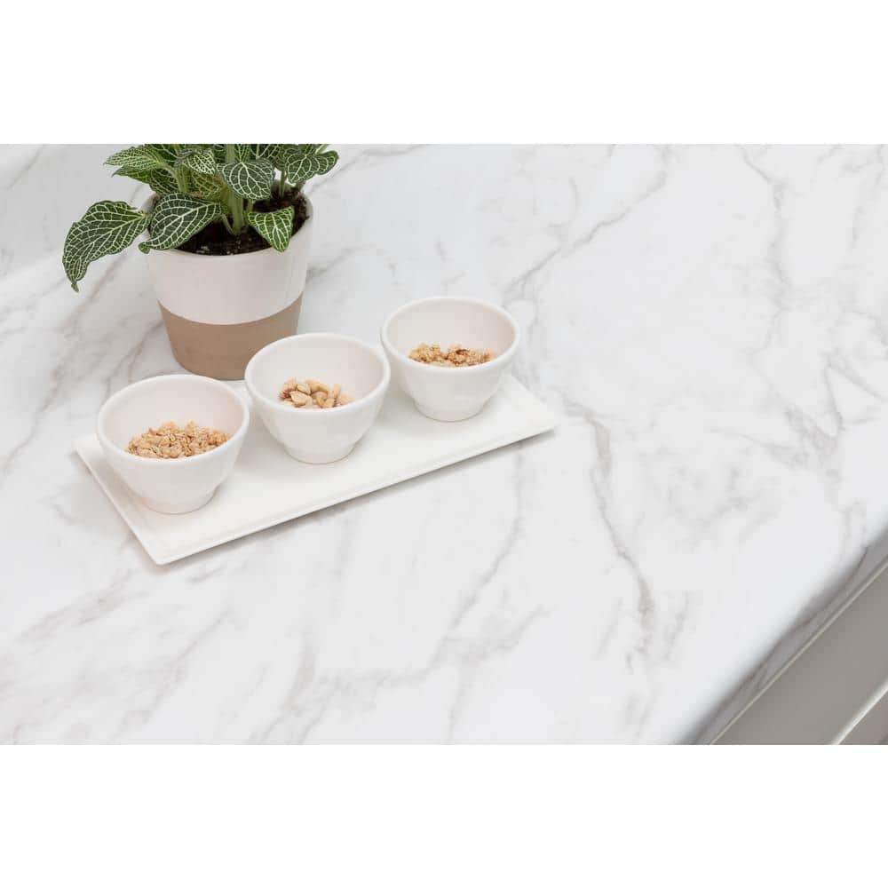 4 ft. x 8 ft. Laminate Sheet in Anzio Marble with Standard Fine Velvet Texture Finish - Hercitys