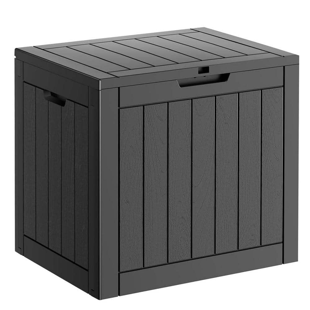 32 Gal. Black Lockable Resin Deck Box - Hercitys