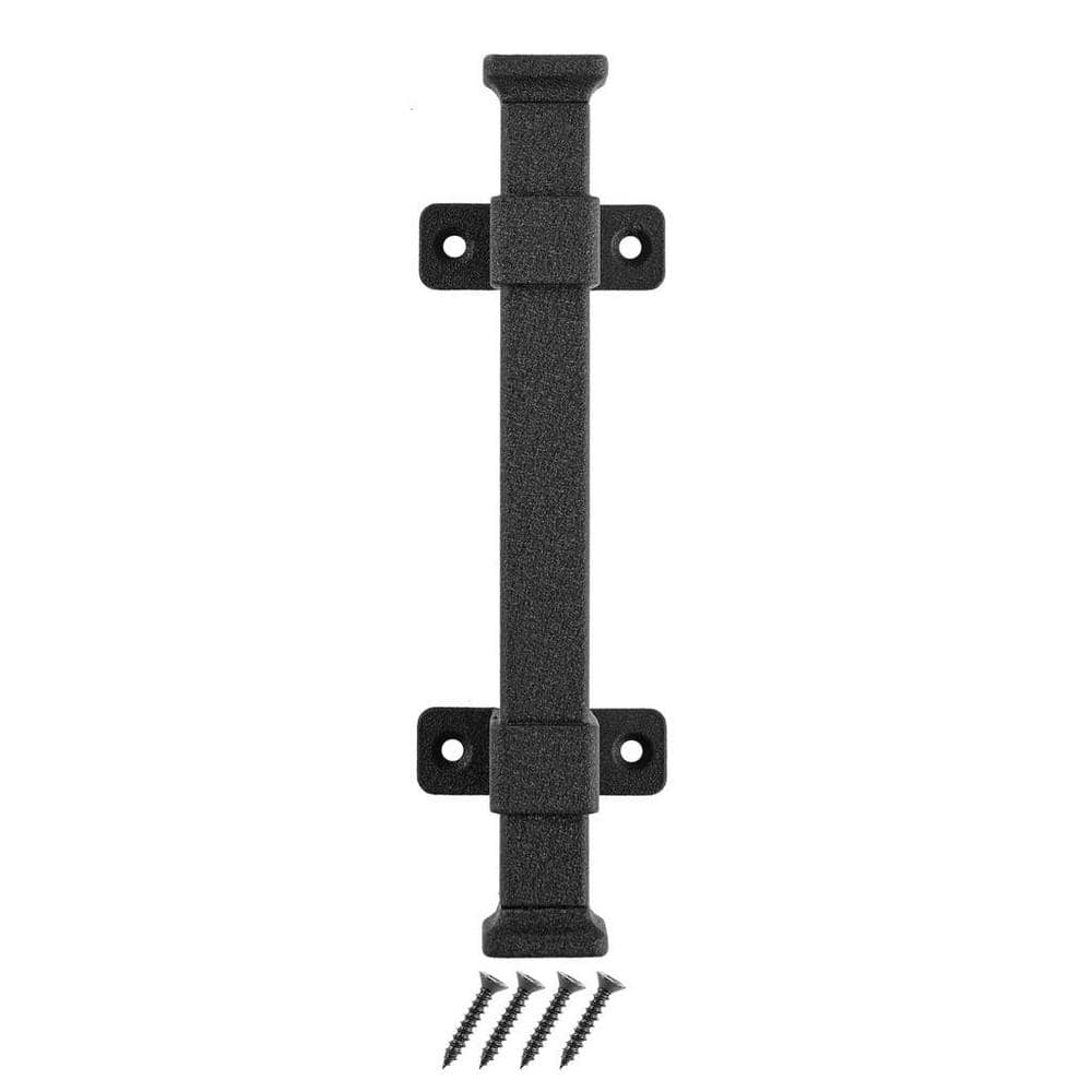 10 in. Black Heavy-Duty Door Pull with Rust Defender - Hercitys