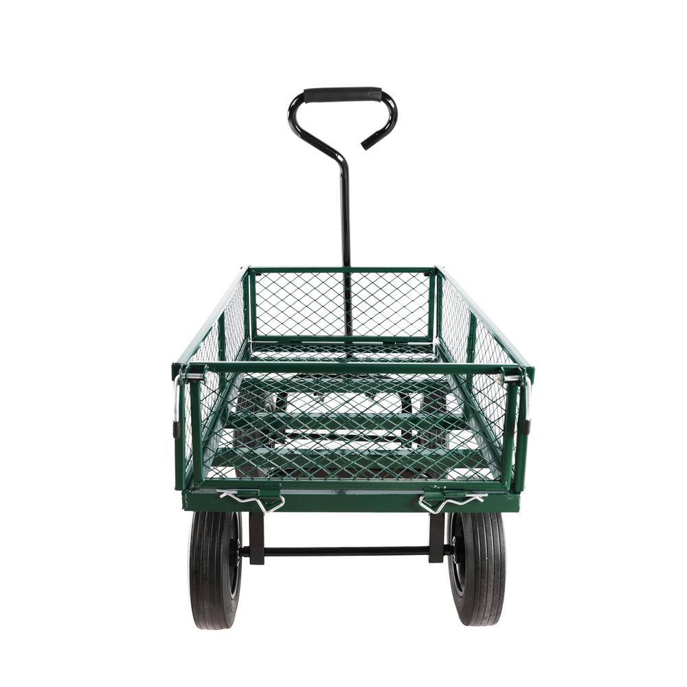 3.5 cu. ft. Metal Garden Cart, Green - Hercitys