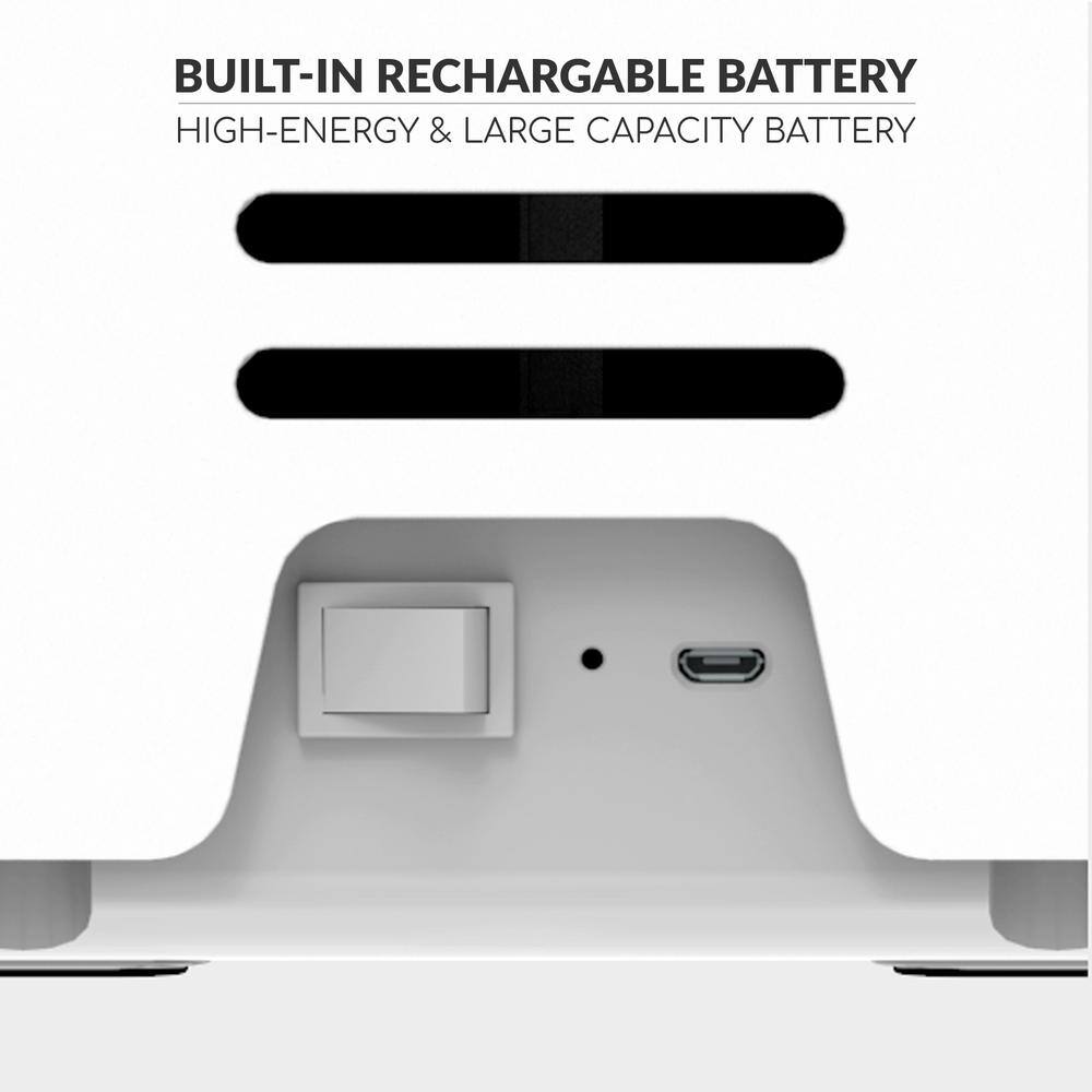 3.4 Gal. White Plastic Smart Trash Can - Hercitys