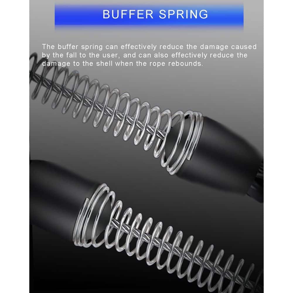 33 ft. Self Retracting Lifeline Fall Arrest Protection Dual Alloy Steel Hook Wire Rope Heavy Duty Safety Lanyard - Hercitys