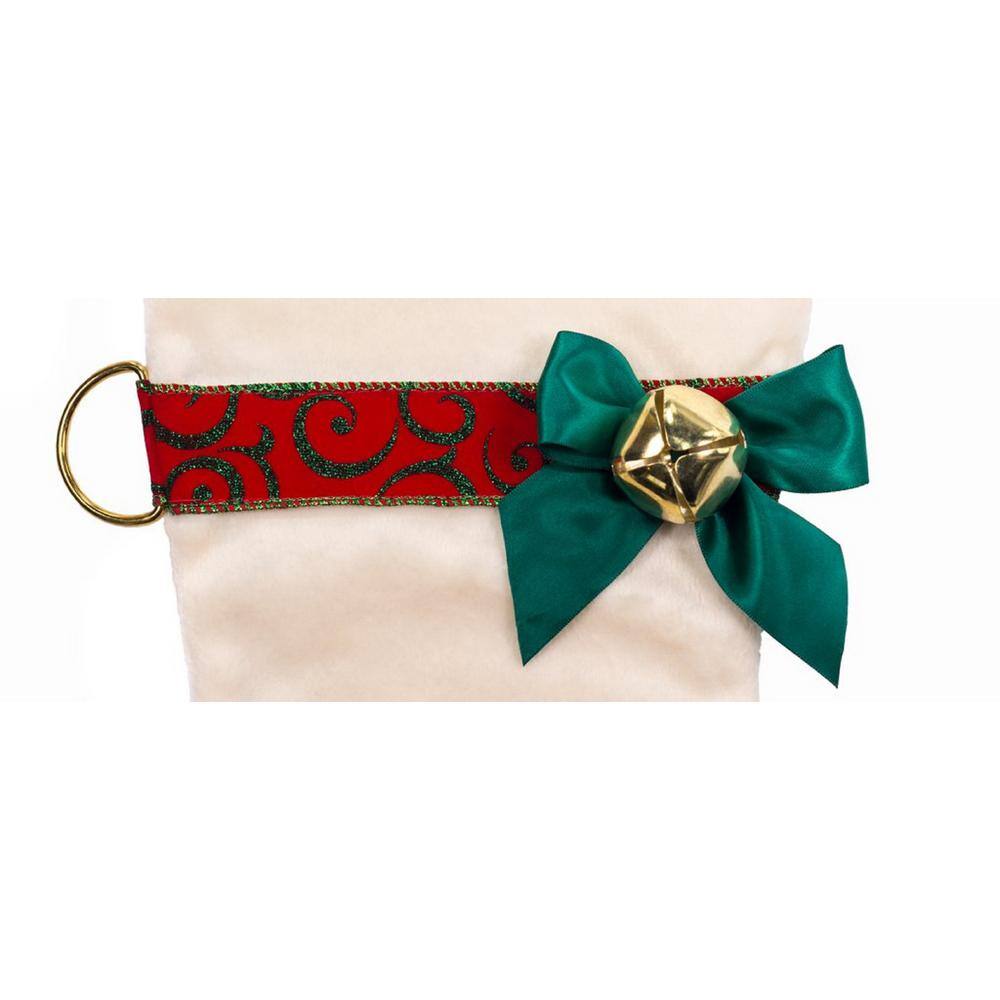 22 in. Pug Dog Faux Fur Christmas Stocking - Hercitys