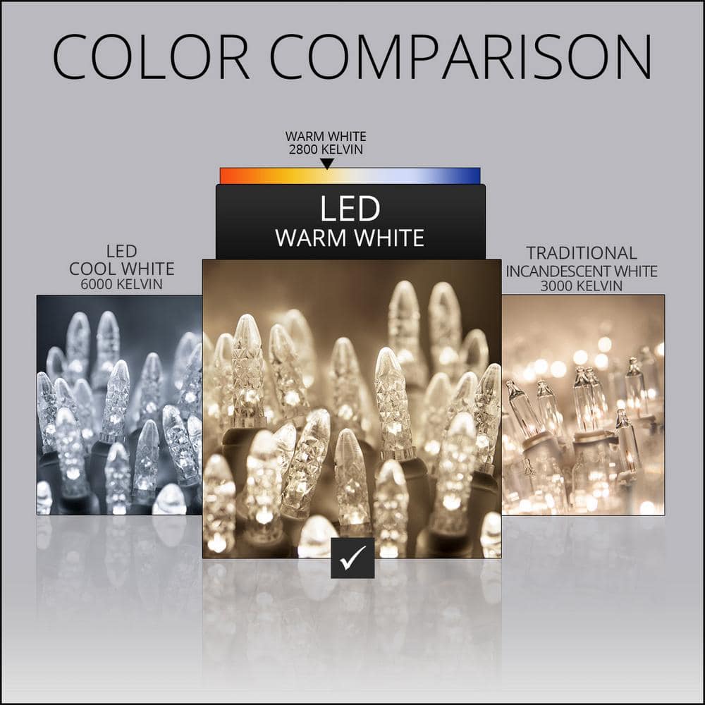 48 in. x 72 in. 100-Light M5 LED Warm White Net Light Set - Hercitys