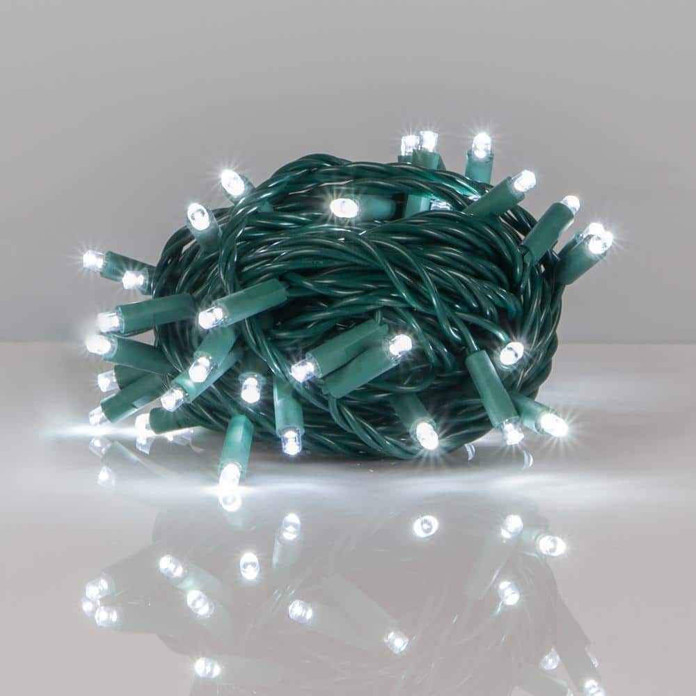 25 ft. 50-Light Cool White 5 mm LED Balled Mini Light Set - Hercitys