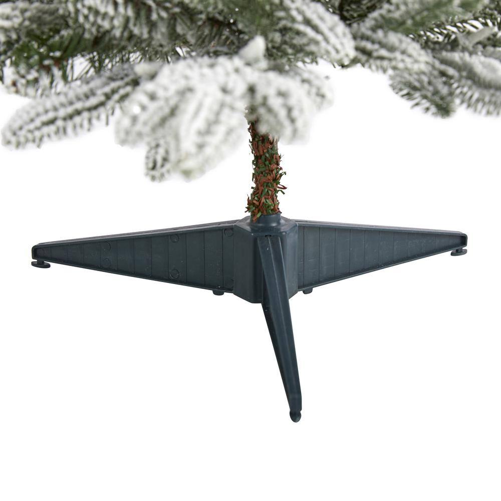 3 ft. Pre-Lit Flocked Manchester Spruce Artificial Christmas Tree with 50 Clear Lights - Hercitys