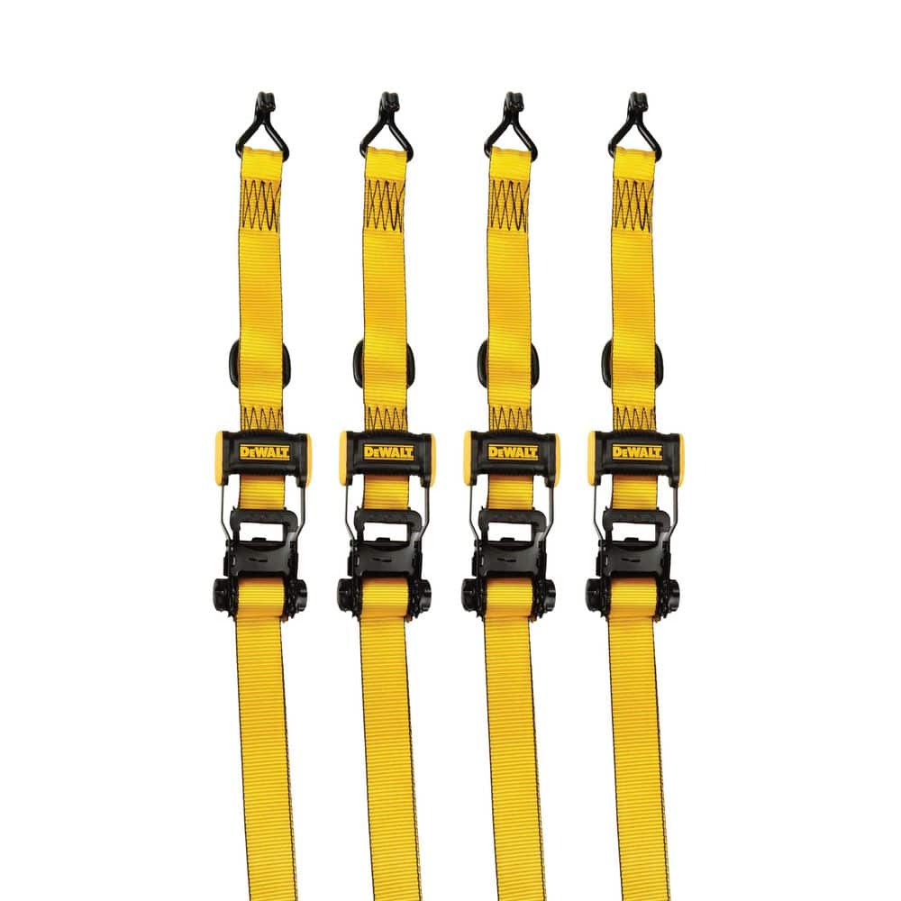 1.5 in. x 16 ft. Ratchet Tie Down Straps 3300 lbs. Break Strength (4-Pack) - Hercitys