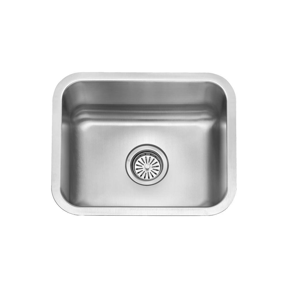 18-Gauge Stainless Steel 18 in. Single Bowl Undermount Kitchen Sink with Bottom Grid - Hercitys