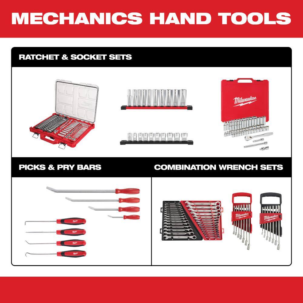 1/2 in. Drive SAE/Metric Ratchet and Socket Mechanics Tool Set PACKOUT Trays - Hercitys