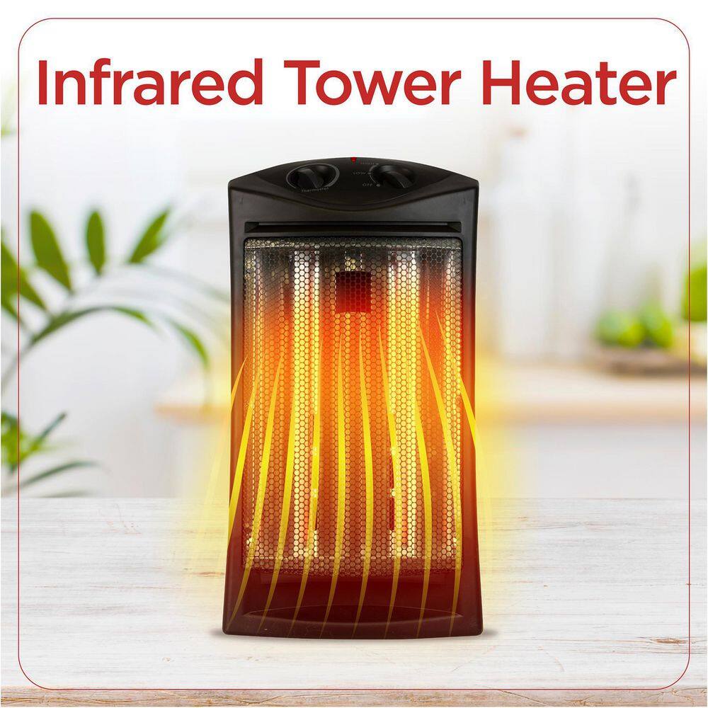 1500-Watt, 5100 BTU, Electric Infrared Quartz Electric Space Heater - Hercitys