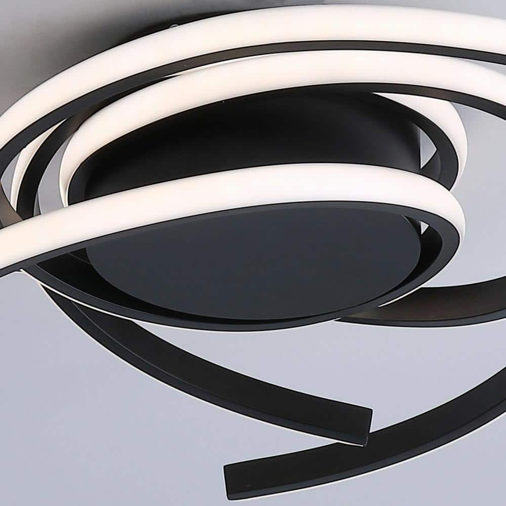 22 in. 1-Light Modern Linear LED Flush Mount Ceiling Lighting Fixtures - Hercitys