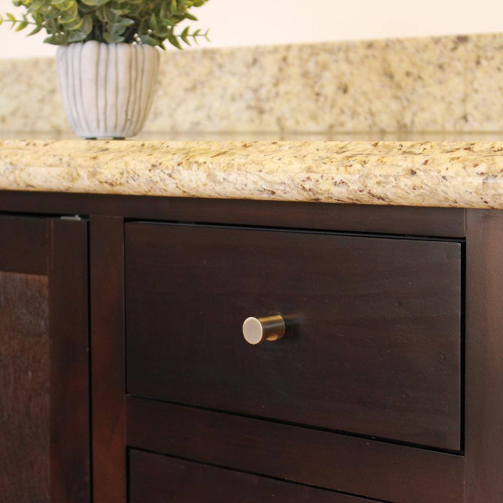 3/4 in. Barrel Brushed Nickel Cabinet Knob (10-Pack) - Hercitys