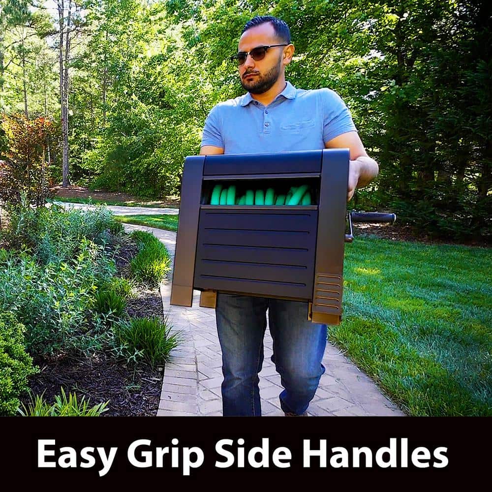 200 ft. Bronze Steel Elegant Hose Box Garden Hose Reel - Hercitys