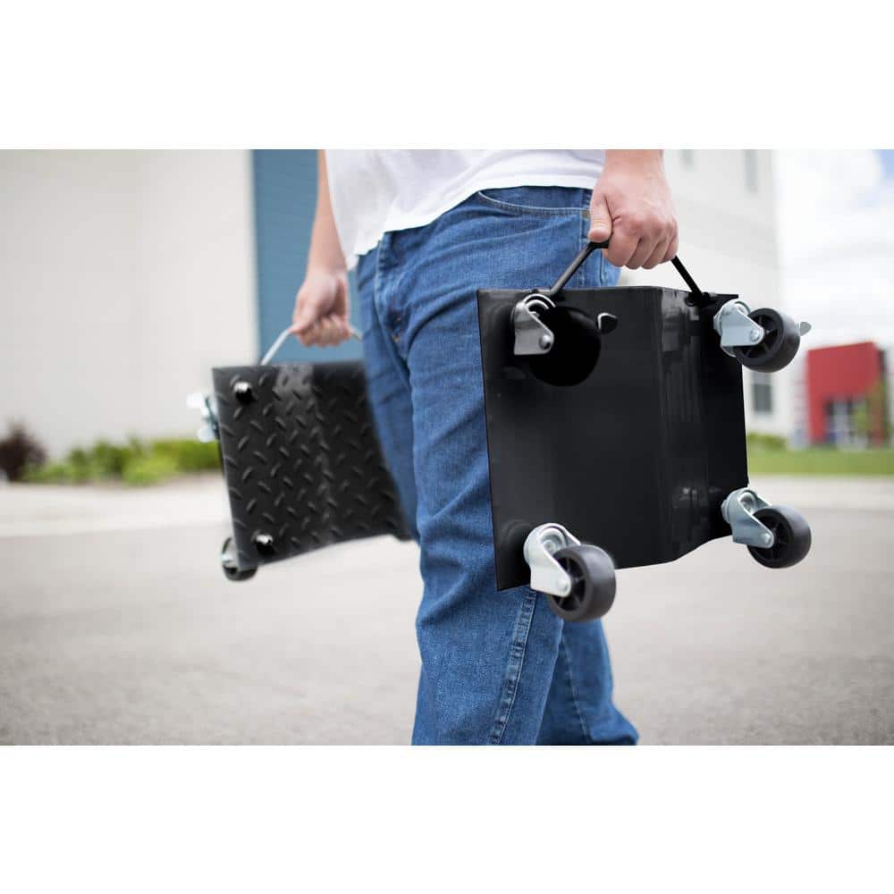 3000 lbs. Capacity Vehicle Dollies with Brakes, (2-Pack) - Hercitys