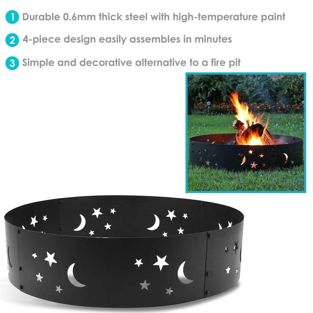 36 in. Round Steel Wood Burning Big Sky Fire Pit Kit - Hercitys