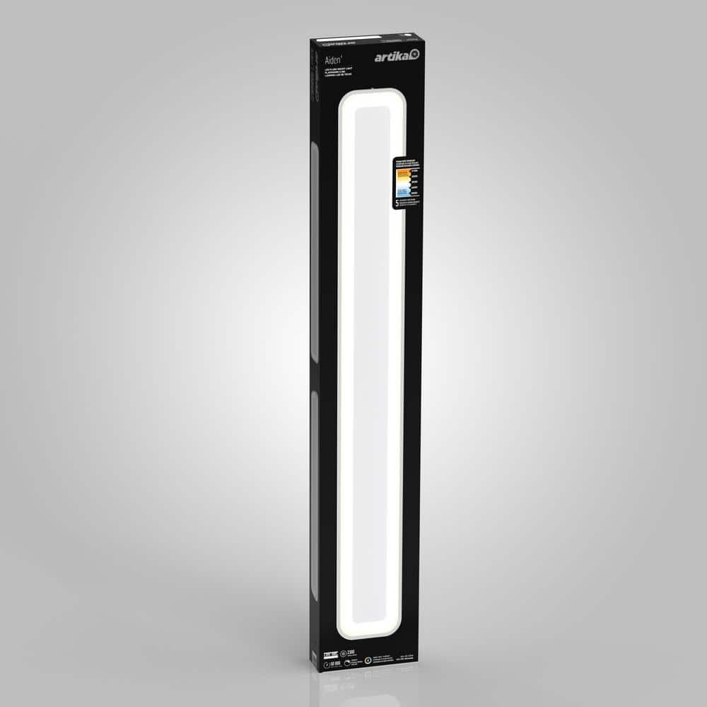 5.98 in. Aiden White LED Flat Panel 30-Watt 5CCT Selectable LED Integrated Linear Flat Panel - Hercitys