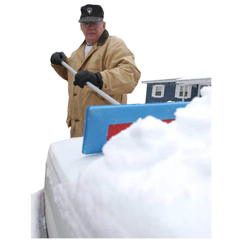17 in. W Snow Broom with 48 in. Telescoping Handle - Hercitys