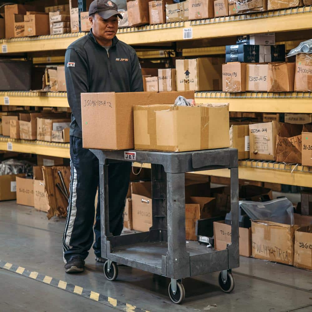 19 in. PUC-3819 Flat Top Resin Utility Cart - Hercitys