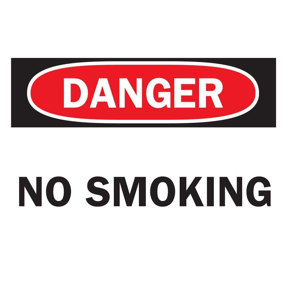 10 in. x 14 in. Plastic Danger No Smoking OSHA Safety Sign - Hercitys