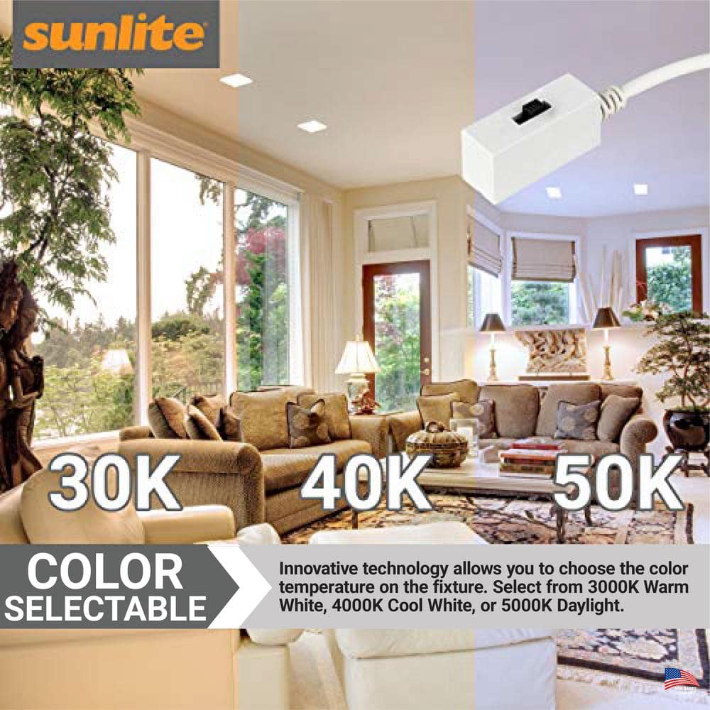 5 in. 1-Light Selectable CCT LED Square Mini Flat Panel Flush Mount - Hercitys