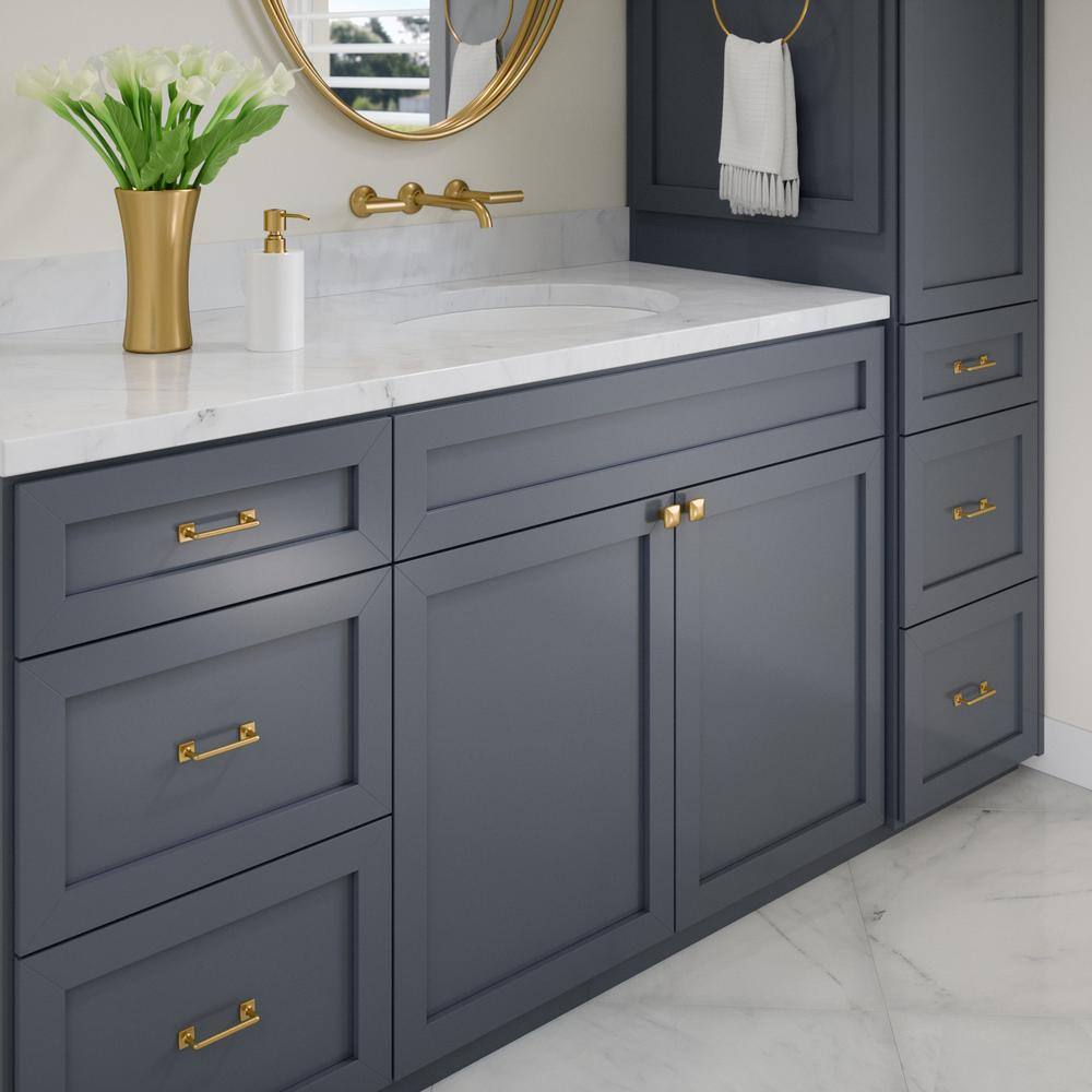 10-Pack Boise 3-1/2 in. (89 mm) Center-to-Center Traditional Satin Brass Bar Drawer Pull - Hercitys