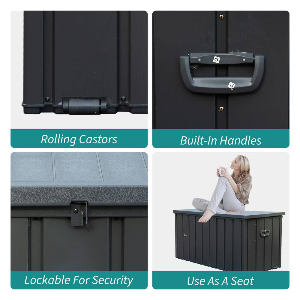 120 Gal. Louvered Deck Box - Hercitys