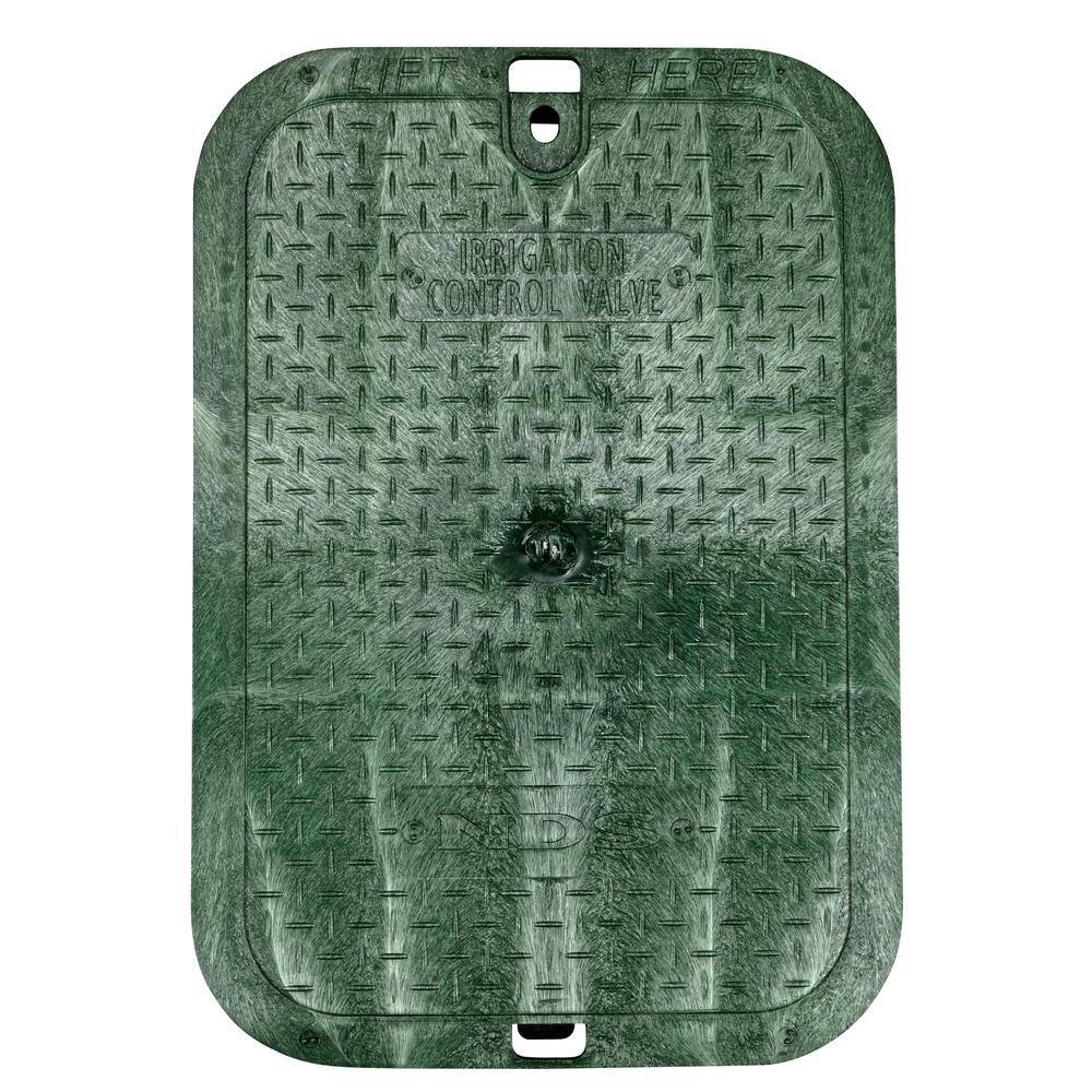 14 in. X 19 in. Rectangular Standard Series Valve Box Extension & Cover, 6-3/4 in. Height, Green Box, Green ICV Cover - Hercitys