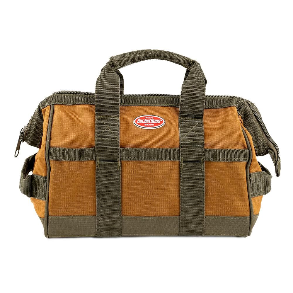 12 in. Gatemouth Tool Bag with zippered top and 16 Total Pockets - Hercitys