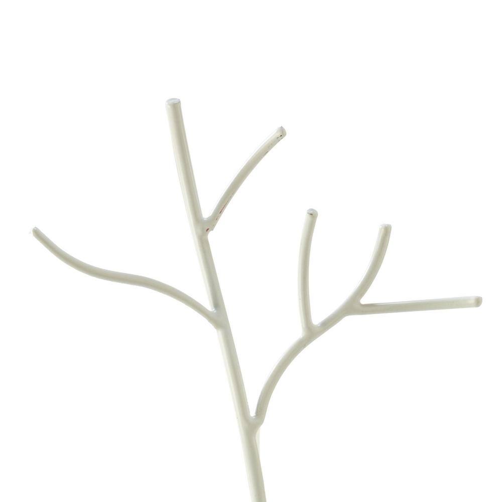 36 in. White Metal Ornament Tree with Hanging Branches - Hercitys