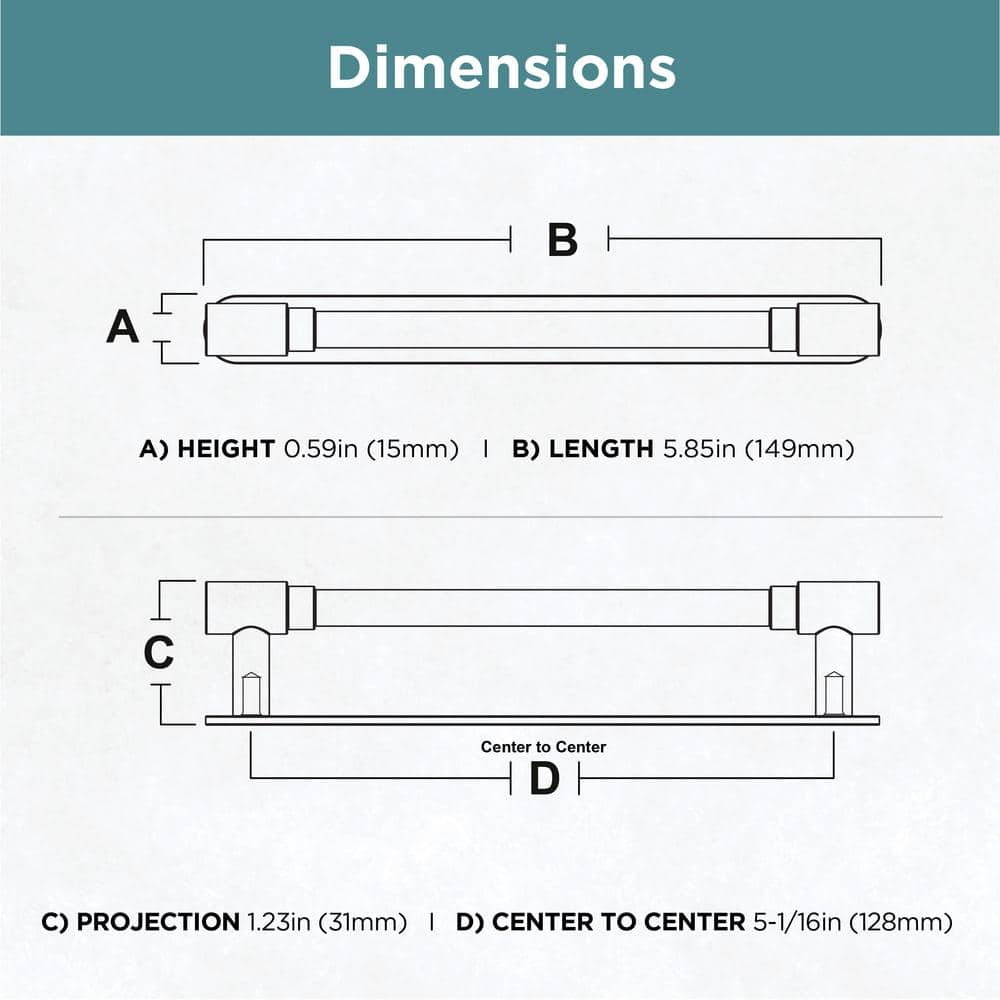 (10-Pack) Round Layered Backplate 5-1/16 in. (128 mm) Modern Satin Nickel Cabinet Handle Drawer Bar Pulls - Hercitys