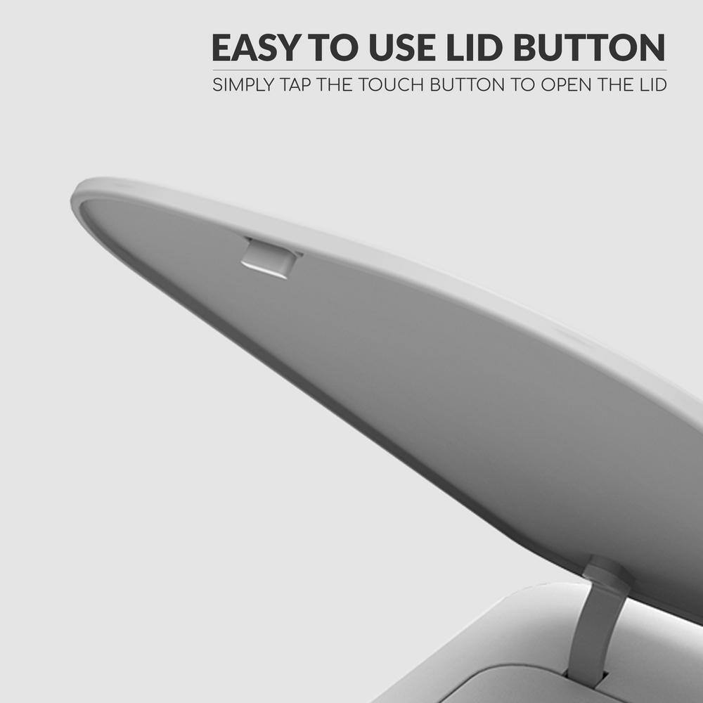 3.4 Gal. White Plastic Smart Trash Can - Hercitys