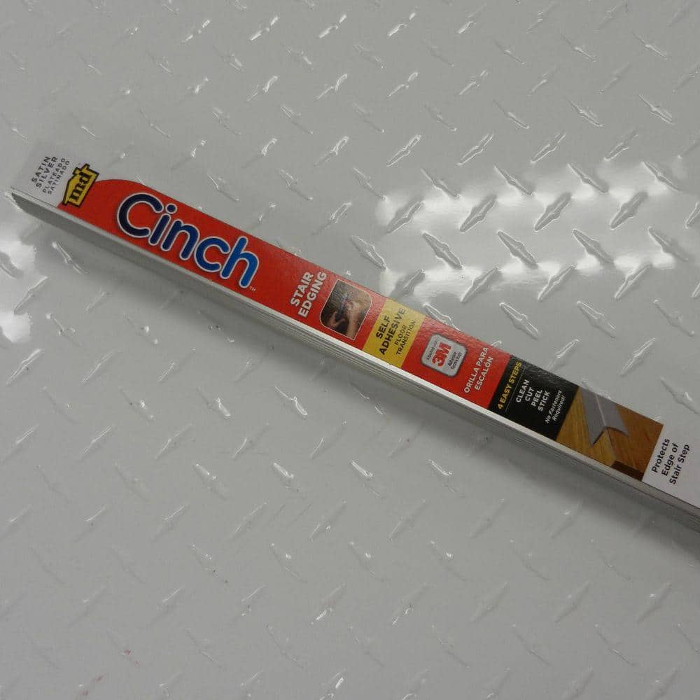 36″ SATIN SILVER ALUMINUM FLUTE CINCH STAIR EDGING - Hercitys