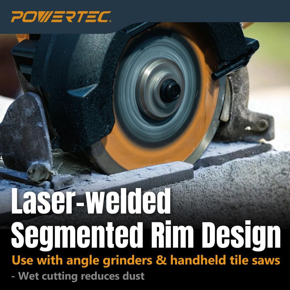 4-1/2 in. Laser-Welded Segmented Rim Diamond Saw Blade for Angle Grinder, Cutting Cured Concrete/Pavers/Masonry, 2PK - Hercitys