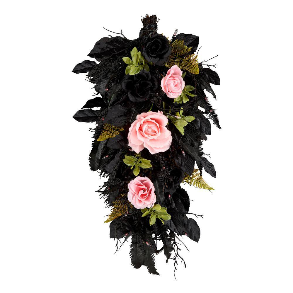 26 in. Cute and Creepy Halloween Swag with LED Lights - Hercitys