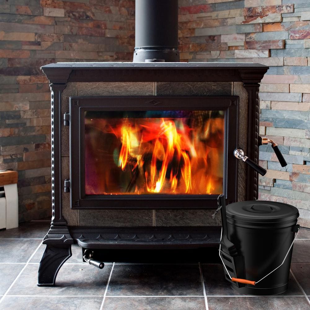 4.75 Gal. Ash Bucket with Lid and Shovel - Hercitys