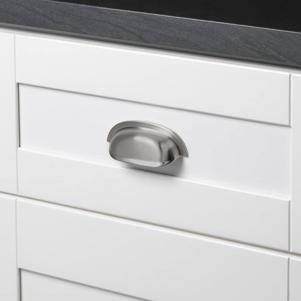 2-1/2 in. Center-to-Center Satin Nickel Classic Bin Cabinet Pulls (10-Pack) - Hercitys