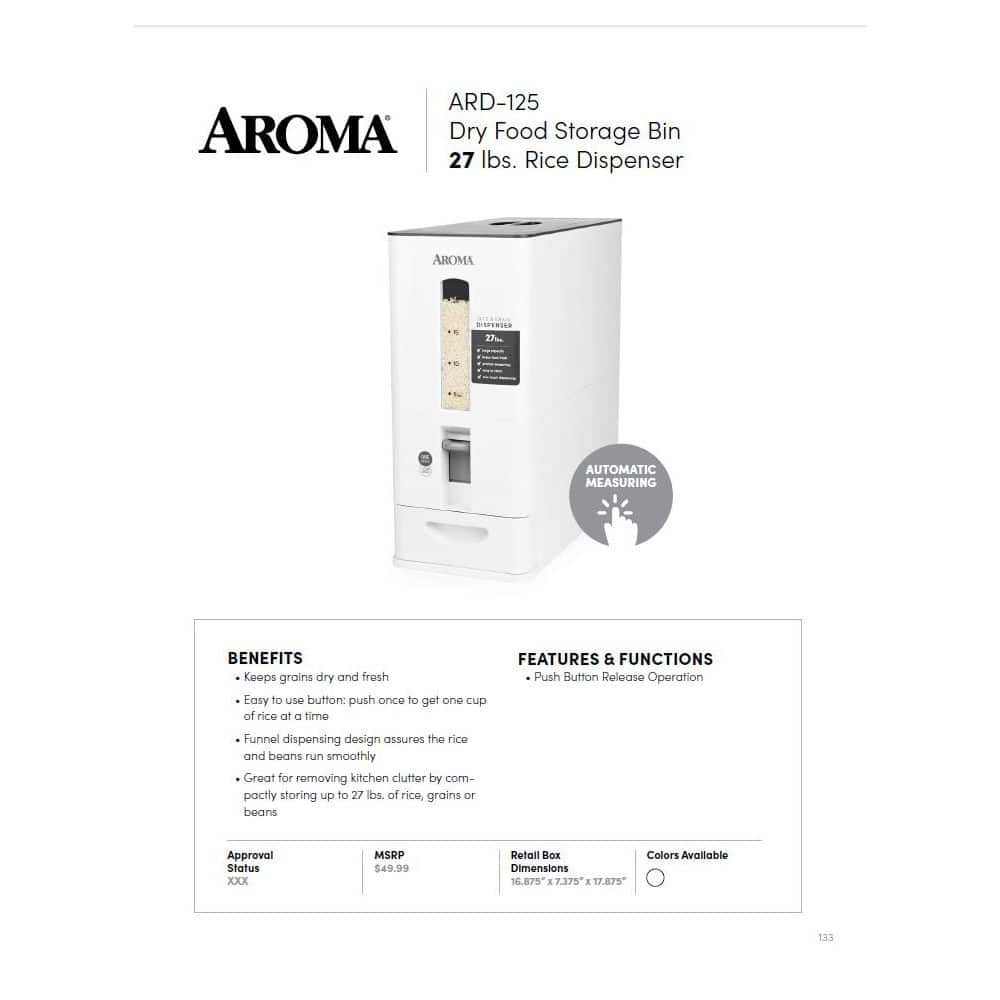 22 lbs. White Rice Dispenser Set - Hercitys